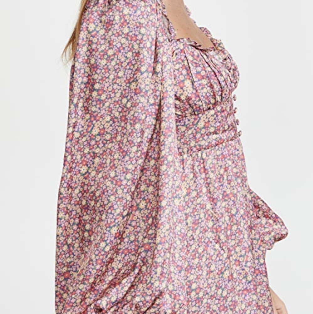 NWT For Love & Lemons Laurie Mini Dress Cottagecore Fairytale Size XL - Picture 4 of 14